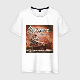 Мужская футболка хлопок с принтом SABATON ОБЛОЖКА | САБАТОН (Z) в городе Новоалтайск, 100% хлопок | прямой крой, круглый вырез горловины, длина до линии бедер, слегка спущенное плечо. | sabaton | даниель муллбак | йоаким броден | крис рёланд | оскар монтелиус | пэр сундстрём | рикард сунден | сабатон | тоббе энглунд | томми юханссон | ханнес ван дал