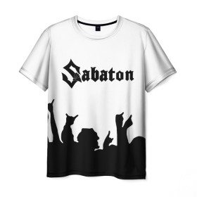 Мужская футболка 3D с принтом SABATON в городе Новоалтайск, 100% полиэфир | прямой крой, круглый вырез горловины, длина до линии бедер | sabaton | skull | даниель муллбак | йоаким броден | крис рёланд | оскар монтелиус | пэр сундстрём | рикард сунден | сабатон | скелет | тоббе энглунд | томми юханссон | ханнес ван дал | черепа