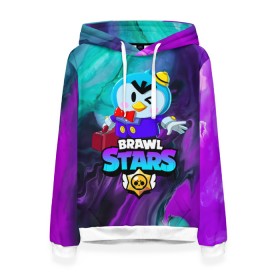 Женская толстовка 3D с принтом BRAWL STARS MR.P в городе Новоалтайск, 100% полиэстер  | двухслойный капюшон со шнурком для регулировки, мягкие манжеты на рукавах и по низу толстовки, спереди карман-кенгуру с мягким внутренним слоем. | 8 bit | 8 бит | bibi | brawl stars | crow | el brown | leon | leon shark | max | mr.p | sally leon | shark | stars | virus | werewolf | акула | биби | вирус | ворон | леон | оборотень | пингвин