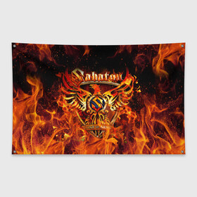 Флаг-баннер с принтом SABATON / САБАТОН в городе Новоалтайск, 100% полиэстер | размер 67 х 109 см, плотность ткани — 95 г/м2; по краям флага есть четыре люверса для крепления | sabaton | skull | даниель муллбак | йоаким броден | крис рёланд | оскар монтелиус | пэр сундстрём | рикард сунден | сабатон | скелет | тоббе энглунд | томми юханссон | ханнес ван дал | черепа