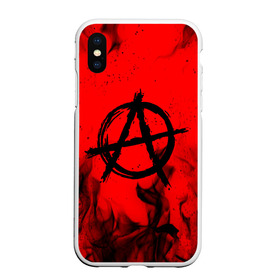 Чехол для iPhone XS Max матовый с принтом АНАРХИЯ в городе Новоалтайск, Силикон | Область печати: задняя сторона чехла, без боковых панелей | anarchy | bright | fire | flame | heat | light | riot | rock | wildfire | анархия | бунт | знаки | искры | музыка | огненный | огонь | панки | пламя | пожар | рок | символ