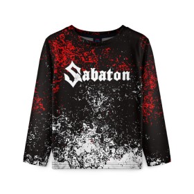 Детский лонгслив 3D с принтом SABATON в городе Новоалтайск, 100% полиэстер | длинные рукава, круглый вырез горловины, полуприлегающий силуэт
 | sabaton | skull | даниель муллбак | йоаким броден | крис рёланд | оскар монтелиус | пэр сундстрём | рикард сунден | сабатон | скелет | тоббе энглунд | томми юханссон | ханнес ван дал | черепа