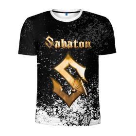 Мужская футболка 3D спортивная с принтом SABATON в городе Новоалтайск, 100% полиэстер с улучшенными характеристиками | приталенный силуэт, круглая горловина, широкие плечи, сужается к линии бедра | sabaton | skull | даниель муллбак | йоаким броден | крис рёланд | оскар монтелиус | пэр сундстрём | рикард сунден | сабатон | скелет | тоббе энглунд | томми юханссон | ханнес ван дал | черепа