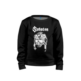 Детский свитшот хлопок с принтом SABATON в городе Новоалтайск, 100% хлопок | круглый вырез горловины, эластичные манжеты, пояс и воротник | sabaton | даниель муллбак | йоаким броден | крис рёланд | оскар монтелиус | пэр сундстрём | рикард сунден | сабатон | тоббе энглунд | томми юханссон | ханнес ван дал
