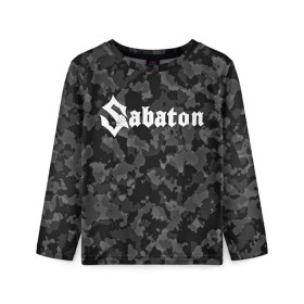 Детский лонгслив 3D с принтом SABATON в городе Новоалтайск, 100% полиэстер | длинные рукава, круглый вырез горловины, полуприлегающий силуэт
 | sabaton | skull | даниель муллбак | йоаким броден | крис рёланд | оскар монтелиус | пэр сундстрём | рикард сунден | сабатон | скелет | тоббе энглунд | томми юханссон | ханнес ван дал | черепа