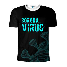 Мужская футболка 3D спортивная с принтом CORONAVIRUS. в городе Новоалтайск, 100% полиэстер с улучшенными характеристиками | приталенный силуэт, круглая горловина, широкие плечи, сужается к линии бедра | coronavirus | plague inc | plague inc: evolved | вирус в китае | кнр | коронавирус | плагуе инк | плагуе инк: эволвед | эпидемия