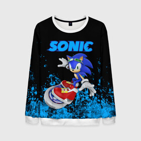 Мужской свитшот 3D с принтом Sonic. в городе Новоалтайск, 100% полиэстер с мягким внутренним слоем | круглый вырез горловины, мягкая резинка на манжетах и поясе, свободная посадка по фигуре | game | sonic | sonic the hedgehog | видеоигра | доктор эггман | ёж | ёж соник | игра | сега | синий антропоморфный ёж | соник | соник в кино