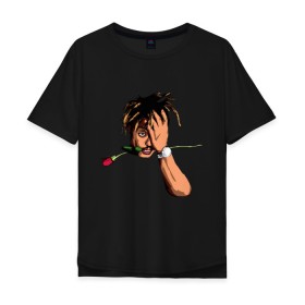 Мужская футболка хлопок Oversize с принтом Juice WRLD. в городе Новоалтайск, 100% хлопок | свободный крой, круглый ворот, “спинка” длиннее передней части | eminem | godzilla | juice wrld | rap | американский рэпер | годзила | зарубежный реп | маршалл брюс мэтерс | музыка | реп | рэпер | эминем