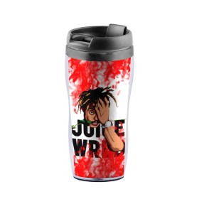 Термокружка-непроливайка с принтом Juice WRLD. в городе Новоалтайск, внутренняя часть — пищевой пластик, наружная часть — прозрачный пластик, между ними — полиграфическая вставка с рисунком | объем — 350 мл, герметичная крышка | eminem | godzilla | juice wrld | rap | американский рэпер | годзила | зарубежный реп | маршалл брюс мэтерс | музыка | реп | рэпер | эминем