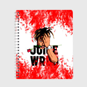 Тетрадь с принтом Juice WRLD в городе Новоалтайск, 100% бумага | 48 листов, плотность листов — 60 г/м2, плотность картонной обложки — 250 г/м2. Листы скреплены сбоку удобной пружинной спиралью. Уголки страниц и обложки скругленные. Цвет линий — светло-серый
 | eminem | godzilla | juice wrld | rap | американский рэпер | годзила | зарубежный реп | маршалл брюс мэтерс | музыка | реп | рэпер | эминем