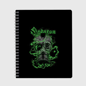 Тетрадь с принтом SABATON в городе Новоалтайск, 100% бумага | 48 листов, плотность листов — 60 г/м2, плотность картонной обложки — 250 г/м2. Листы скреплены сбоку удобной пружинной спиралью. Уголки страниц и обложки скругленные. Цвет линий — светло-серый
 | sabaton | даниель муллбак | йоаким броден | крис рёланд | оскар монтелиус | пэр сундстрём | рикард сунден | сабатон | тоббе энглунд | томми юханссон | ханнес ван дал