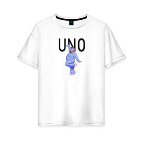 Женская футболка хлопок Oversize с принтом Little Big - UNO Пухляш в городе Новоалтайск, 100% хлопок | свободный крой, круглый ворот, спущенный рукав, длина до линии бедер
 | faradenza | go bananas | im ok | litl big | little big | skibidi | uno | евро | евровидение | евровиденье | литл биг | прусикин | пухляшь | скибиди | соня | уно | фаразенда | хейтерс
