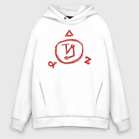 Мужское худи Oversize хлопок с принтом Angel Banishing Sigil в городе Новоалтайск, френч-терри — 70% хлопок, 30% полиэстер. Мягкий теплый начес внутри —100% хлопок | боковые карманы, эластичные манжеты и нижняя кромка, капюшон на магнитной кнопке | Тематика изображения на принте: supernatural | vdzabma | сверхъестественное