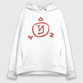 Женское худи Oversize хлопок с принтом Angel Banishing Sigil в городе Новоалтайск, френч-терри — 70% хлопок, 30% полиэстер. Мягкий теплый начес внутри —100% хлопок | боковые карманы, эластичные манжеты и нижняя кромка, капюшон на магнитной кнопке | supernatural | vdzabma | сверхъестественное
