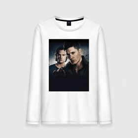 Мужской лонгслив хлопок с принтом Winchester Brothers в городе Новоалтайск, 100% хлопок |  | dean winchester | sam winchester | supernatural | vdzabma | дин винчестер | сверхъестественное | сэм винчестер
