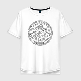 Мужская футболка хлопок Oversize с принтом Supernatural Heptagram в городе Новоалтайск, 100% хлопок | свободный крой, круглый ворот, “спинка” длиннее передней части | supernatural | vdzabma | сверхъестественное