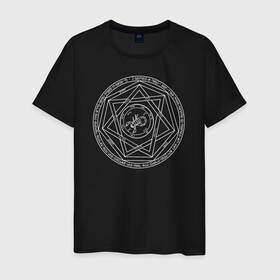 Мужская футболка хлопок с принтом Supernatural Heptagram в городе Новоалтайск, 100% хлопок | прямой крой, круглый вырез горловины, длина до линии бедер, слегка спущенное плечо. | supernatural | vdzabma | сверхъестественное