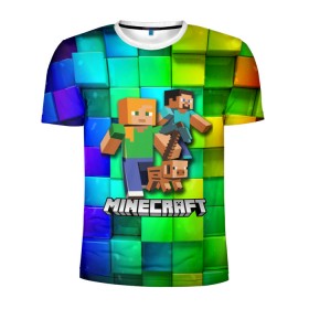 Мужская футболка 3D спортивная с принтом Minecraft / Майнкрафт в городе Новоалтайск, 100% полиэстер с улучшенными характеристиками | приталенный силуэт, круглая горловина, широкие плечи, сужается к линии бедра | creeper | earth | game | minecraft | minecraft earth | блоки | грифер | игры | квадраты | компьютерная игра | крипер | маинкрафт | майн | майнкравт | майнкрафт