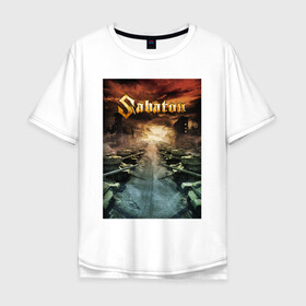 Мужская футболка хлопок Oversize с принтом SABATON в городе Новоалтайск, 100% хлопок | свободный крой, круглый ворот, “спинка” длиннее передней части | sabaton | даниель муллбак | йоаким броден | крис рёланд | оскар монтелиус | пэр сундстрём | рикард сунден | сабатон | тоббе энглунд | томми юханссон | ханнес ван дал