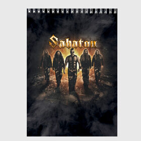 Скетчбук с принтом SABATON в городе Новоалтайск, 100% бумага
 | 48 листов, плотность листов — 100 г/м2, плотность картонной обложки — 250 г/м2. Листы скреплены сверху удобной пружинной спиралью | sabaton | даниель муллбак | йоаким броден | крис рёланд | оскар монтелиус | пэр сундстрём | рикард сунден | сабатон | тоббе энглунд | томми юханссон | ханнес ван дал