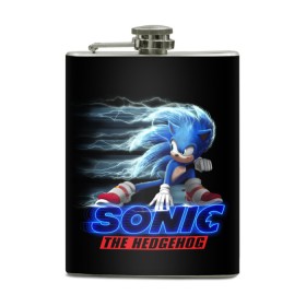 Фляга с принтом Sonic в городе Новоалтайск, металлический корпус | емкость 0,22 л, размер 125 х 94 мм. Виниловая наклейка запечатывается полностью | Тематика изображения на принте: sonic | sonic 2020 | ежик | кино | мультфильм | соник 2020 | соник фильм