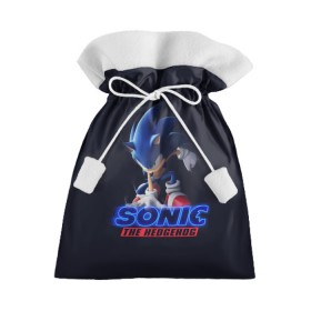 Подарочный 3D мешок с принтом Sonic в городе Новоалтайск, 100% полиэстер | Размер: 29*39 см | Тематика изображения на принте: sonic | sonic 2020 | ежик | кино | мультфильм | соник 2020 | соник фильм