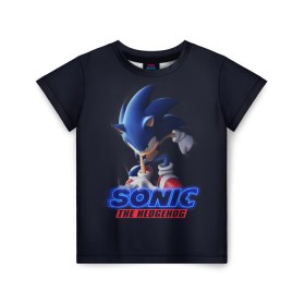 Детская футболка 3D с принтом Sonic в городе Новоалтайск, 100% гипоаллергенный полиэфир | прямой крой, круглый вырез горловины, длина до линии бедер, чуть спущенное плечо, ткань немного тянется | sonic | sonic 2020 | ежик | кино | мультфильм | соник 2020 | соник фильм