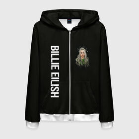 Мужская толстовка 3D на молнии с принтом BILLIE EILISH в городе Новоалтайск, 100% полиэстер | длина до линии бедра, манжеты и пояс оформлены мягкой тканевой резинкой, двухслойный капюшон со шнурком для регулировки, спереди молния, по бокам два кармана | ayelish | bad guy | bellyache | bilie eilish | bilie elish | billie | billie eilish | eilish | electronic | elish | music | били айлиш | билли айлиш | эйлиш | элиш