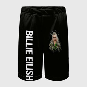 Детские спортивные шорты 3D с принтом BILLIE EILISH в городе Новоалтайск,  100% полиэстер
 | пояс оформлен широкой мягкой резинкой, ткань тянется
 | ayelish | bad guy | bellyache | bilie eilish | bilie elish | billie | billie eilish | eilish | electronic | elish | music | били айлиш | билли айлиш | эйлиш | элиш