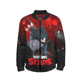 Детский бомбер 3D с принтом Brawl Stars Crow (Ворон) в городе Новоалтайск, 100% полиэстер | застегивается на молнию, по бокам два кармана без застежек, мягкие манжеты, по низу бомбера и на воротнике — эластичная резинка | brawl | brawl stars | brawlstars | brawlstarsmemes | brawl_stars | clashofclans | clashroyale | plp | supercell | бравл | бравлстарс | ворон