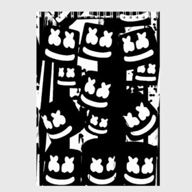 Скетчбук с принтом Marshmello в городе Новоалтайск, 100% бумага
 | 48 листов, плотность листов — 100 г/м2, плотность картонной обложки — 250 г/м2. Листы скреплены сверху удобной пружинной спиралью | marshmello | диджей | клуб | клубная музыка | маршмеллоу | маршмэлло | маршмэллоу | музыка | электронная