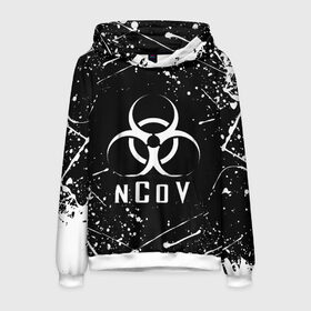 Мужская толстовка 3D с принтом nCoV в городе Новоалтайск, 100% полиэстер | двухслойный капюшон со шнурком для регулировки, мягкие манжеты на рукавах и по низу толстовки, спереди карман-кенгуру с мягким внутренним слоем. | beta cov b | biohazard | ncov | sars cov | биохазард | вирус | вирус из китая | китай | коронавирус | пневмония | ухань | эпидемия