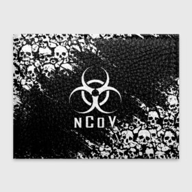 Обложка для студенческого билета с принтом nCoV | КОРОНАВИРУС (Z) в городе Новоалтайск, натуральная кожа | Размер: 11*8 см; Печать на всей внешней стороне | Тематика изображения на принте: beta cov b | biohazard | ncov | sars cov | биохазард | вирус | вирус из китая | китай | коронавирус | пневмония | ухань | эпидемия