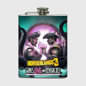 Фляга с принтом borderlands 3 в городе Новоалтайск, металлический корпус | емкость 0,22 л, размер 125 х 94 мм. Виниловая наклейка запечатывается полностью | addon | borderlands | borderlands 3 | fps | game | games | guns love and tentacles | борда | бордерлэндс | игра | игры | любовь | пушки | тентакли