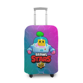 Чехол для чемодана 3D с принтом BRAWL STARS (SPROUT) [2] в городе Новоалтайск, 86% полиэфир, 14% спандекс | двустороннее нанесение принта, прорези для ручек и колес | 8 bit | android | brawl | brawl stars | clash | clash royale | game | leon | royale | sprout | stars | андроид | игра | кольт | леон | мобильные игры | спраут