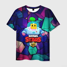 Мужская футболка 3D с принтом BRAWL STARS (SPROUT) [5] в городе Новоалтайск, 100% полиэфир | прямой крой, круглый вырез горловины, длина до линии бедер | 8 bit | android | brawl | brawl stars | clash | clash royale | game | leon | royale | sprout | stars | андроид | игра | кольт | леон | мобильные игры | спраут