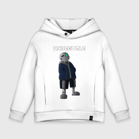 Детское худи Oversize хлопок с принтом UNDERTALE SANS в городе Новоалтайск, френч-терри — 70% хлопок, 30% полиэстер. Мягкий теплый начес внутри —100% хлопок | боковые карманы, эластичные манжеты и нижняя кромка, капюшон на магнитной кнопке | Тематика изображения на принте: asriel dreemurr | chara | frisk | gaster blaster | sans | undertale | азриэль дримурр | андертейл | гастер | меттатон | санс | фриск | чара
