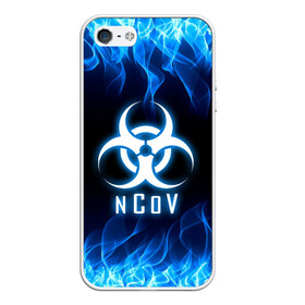 Чехол для iPhone 5/5S матовый с принтом nCoV в городе Новоалтайск, Силикон | Область печати: задняя сторона чехла, без боковых панелей | 2019 ncov | covid 19 | вирус | вирус 2020 | знаки биологической опасности | коронавирус | коронавирус 2020 | медицинские маски
