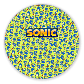 Коврик для мышки круглый с принтом SONIC в городе Новоалтайск, резина и полиэстер | круглая форма, изображение наносится на всю лицевую часть | hedgehog | metal sonic | silver | silver the hedgehog | sonic | sonic boom | sonic the hedgehog | еж | ёж сонник | ежик | игры | кино | соник | соник в кино | сонник | фильм