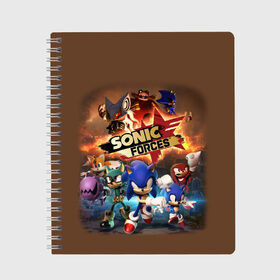 Тетрадь с принтом SONIC в городе Новоалтайск, 100% бумага | 48 листов, плотность листов — 60 г/м2, плотность картонной обложки — 250 г/м2. Листы скреплены сбоку удобной пружинной спиралью. Уголки страниц и обложки скругленные. Цвет линий — светло-серый
 | hedgehog | metal sonic | silver | silver the hedgehog | sonic | sonic boom | sonic the hedgehog | еж | ёж сонник | ежик | игры | кино | соник | соник в кино | сонник | фильм
