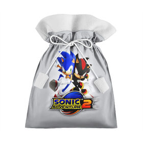 Подарочный 3D мешок с принтом SONIC & SHADOW в городе Новоалтайск, 100% полиэстер | Размер: 29*39 см | Тематика изображения на принте: hedgehog | metal sonic | silver | silver the hedgehog | sonic | sonic boom | sonic the hedgehog | еж | ёж сонник | ежик | игры | кино | соник | соник в кино | сонник | фильм