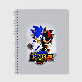 Тетрадь с принтом SONIC & SHADOW в городе Новоалтайск, 100% бумага | 48 листов, плотность листов — 60 г/м2, плотность картонной обложки — 250 г/м2. Листы скреплены сбоку удобной пружинной спиралью. Уголки страниц и обложки скругленные. Цвет линий — светло-серый
 | hedgehog | metal sonic | silver | silver the hedgehog | sonic | sonic boom | sonic the hedgehog | еж | ёж сонник | ежик | игры | кино | соник | соник в кино | сонник | фильм