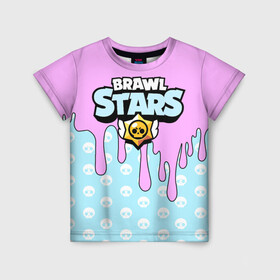 Детская футболка 3D с принтом BRAWL STARS в городе Новоалтайск, 100% гипоаллергенный полиэфир | прямой крой, круглый вырез горловины, длина до линии бедер, чуть спущенное плечо, ткань немного тянется | 8 bit | android | brawl | brawl stars | clash | clash royale | game | leon | royale | sprout | stars | андроид | игра | кольт | леон | мобильные игры | спраут