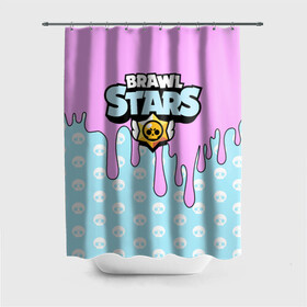 Штора 3D для ванной с принтом BRAWL STARS в городе Новоалтайск, 100% полиэстер | плотность материала — 100 г/м2. Стандартный размер — 146 см х 180 см. По верхнему краю — пластиковые люверсы для креплений. В комплекте 10 пластиковых колец | 8 bit | android | brawl | brawl stars | clash | clash royale | game | leon | royale | sprout | stars | андроид | игра | кольт | леон | мобильные игры | спраут