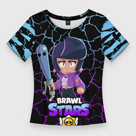 Женская футболка 3D Slim с принтом Brawl stars leon bibi. в городе Новоалтайск,  |  | bea | bib | brawl stars | crow | el brown | leon | max | nita | sally leon | shark | акула | биа | биби | бравл старс | ворон | игра | леон | макс | нита | оборотень | салли леон | сэлли леон | шарк | эл браун