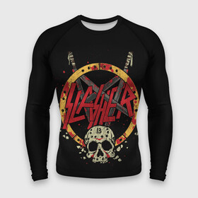 Мужской рашгард 3D с принтом SLAYER | ROCK POSTER (Z) в городе Новоалтайск,  |  | Тематика изображения на принте: blood | rock | slayer | группа slayer | кости | музыка | рок | череп
