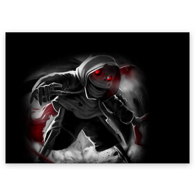 Поздравительная открытка с принтом UNDERTALE в городе Новоалтайск, 100% бумага | плотность бумаги 280 г/м2, матовая, на обратной стороне линовка и место для марки
 | asriel dreemurr | chara | frisk | gaster blaster | sans | undertale | азриэль дримурр | андертейл | гастер | меттатон | санс | фриск | чара