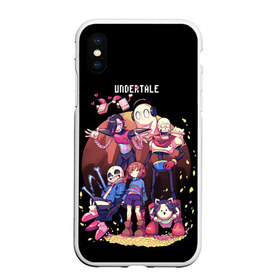 Чехол для iPhone XS Max матовый с принтом UNDERTALE в городе Новоалтайск, Силикон | Область печати: задняя сторона чехла, без боковых панелей | Тематика изображения на принте: asriel dreemurr | chara | frisk | gaster blaster | sans | undertale | азриэль дримурр | андертейл | гастер | меттатон | санс | фриск | чара