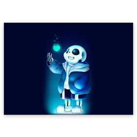 Поздравительная открытка с принтом UNDERTALE в городе Новоалтайск, 100% бумага | плотность бумаги 280 г/м2, матовая, на обратной стороне линовка и место для марки
 | asriel dreemurr | chara | frisk | gaster blaster | sans | undertale | азриэль дримурр | андертейл | гастер | меттатон | санс | фриск | чара