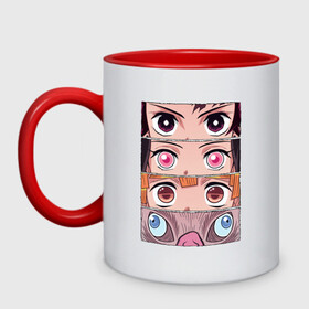 Кружка двухцветная с принтом KIMETSU NO YAIBA в городе Новоалтайск, керамика | объем — 330 мл, диаметр — 80 мм. Цветная ручка и кайма сверху, в некоторых цветах — вся внутренняя часть | Тематика изображения на принте: demon slayer | kimetsu no yaiba | nezuko | shinobu | slayer | tanjiro | zenitsu | гию томиока | зенитцу | иноске хашибира | клинок рассекающий демонов | незуко | танджиро | шинобу кочо